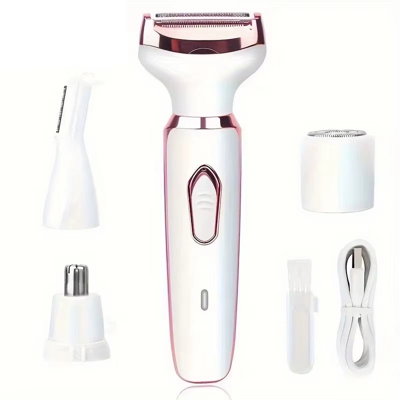 2025 4 in 1 Electric Lady Shaver Body Hair Removal Epilator Painless Cordless Trimmer Razor Gifts for Women 2025