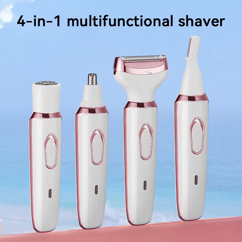 2025 4 in 1 Electric Lady Shaver Body Hair Removal Epilator Painless Cordless Trimmer Razor Gifts for Women 2025